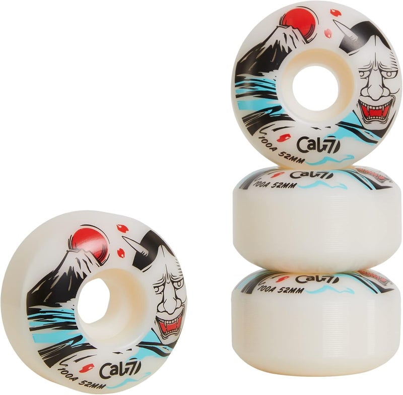 Cal 7 Catch-22 Skateboard Wheels, 52mm & 100A, Black & White Design, Great for Trick, Street & More - Image 2